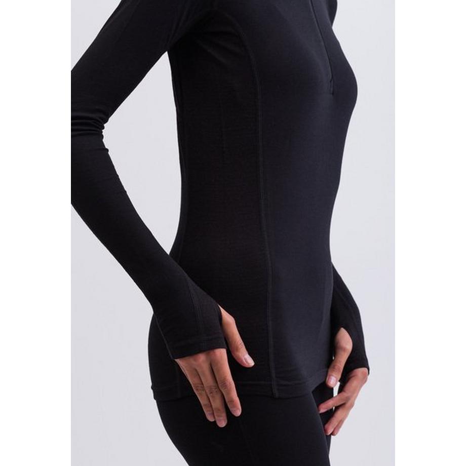 CASH-MERE.CH  High Performance Sportwäsche Langarm-Shirt mit Stehkragen und Half-Zip 