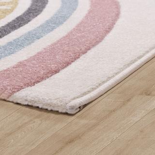 Paco Home Arc-en-ciel du tapis pour enfants avec motif de cœur  