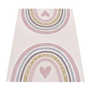 Paco Home Rainbow del tappeto per bambini con motivazione cardiaca  