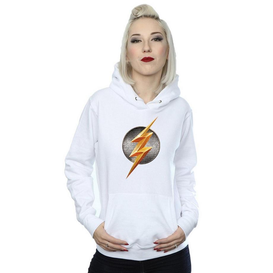DC COMICS Justice League The Flash Logo Felpa con Cappuccio  