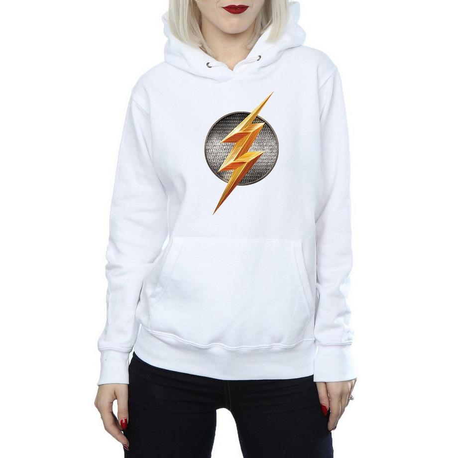 DC COMICS Justice League The Flash Logo Felpa con Cappuccio  