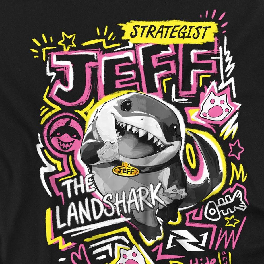 MARVEL T-Shirt Manches Longues avec Motif Jeff le Requin Terrestre  