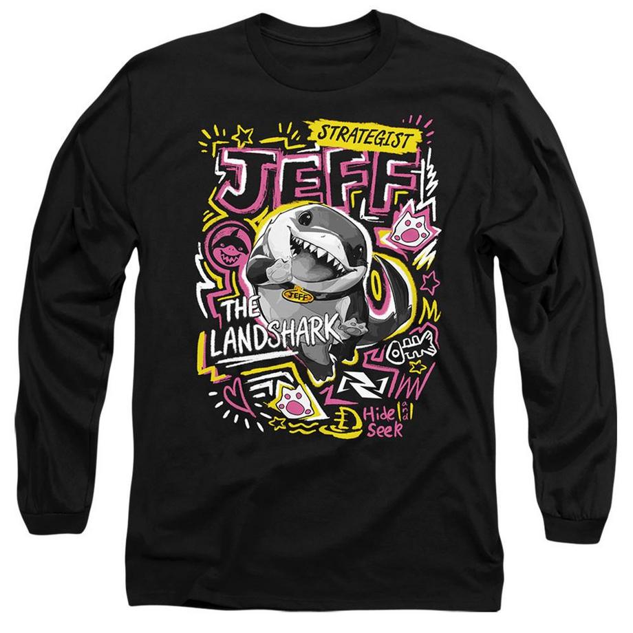 T-ShirtManches Longues Motif Jeff Le Requin Terrestre Motiftyle Marqueur