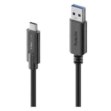IS2601-015 câble USB 1,5 m USB 3.2 Gen 1 (3.1 Gen 1) USB A USB C Noir