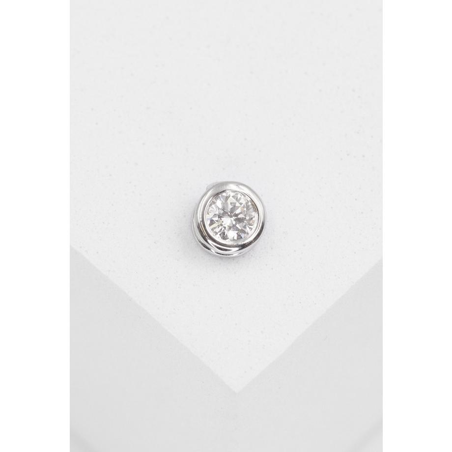 MUAU Schmuck  Pendentif diamant 0,25ct. or blanc 750 