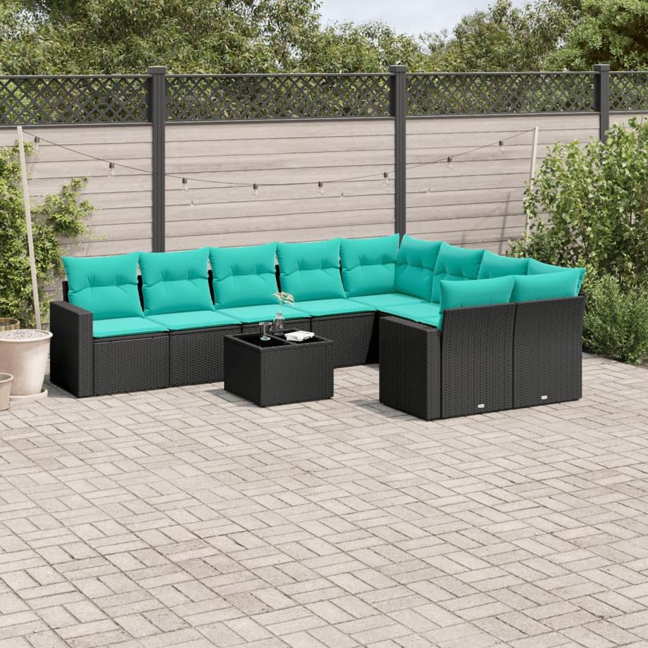 VidaXL set divano da giardino Polirattan  