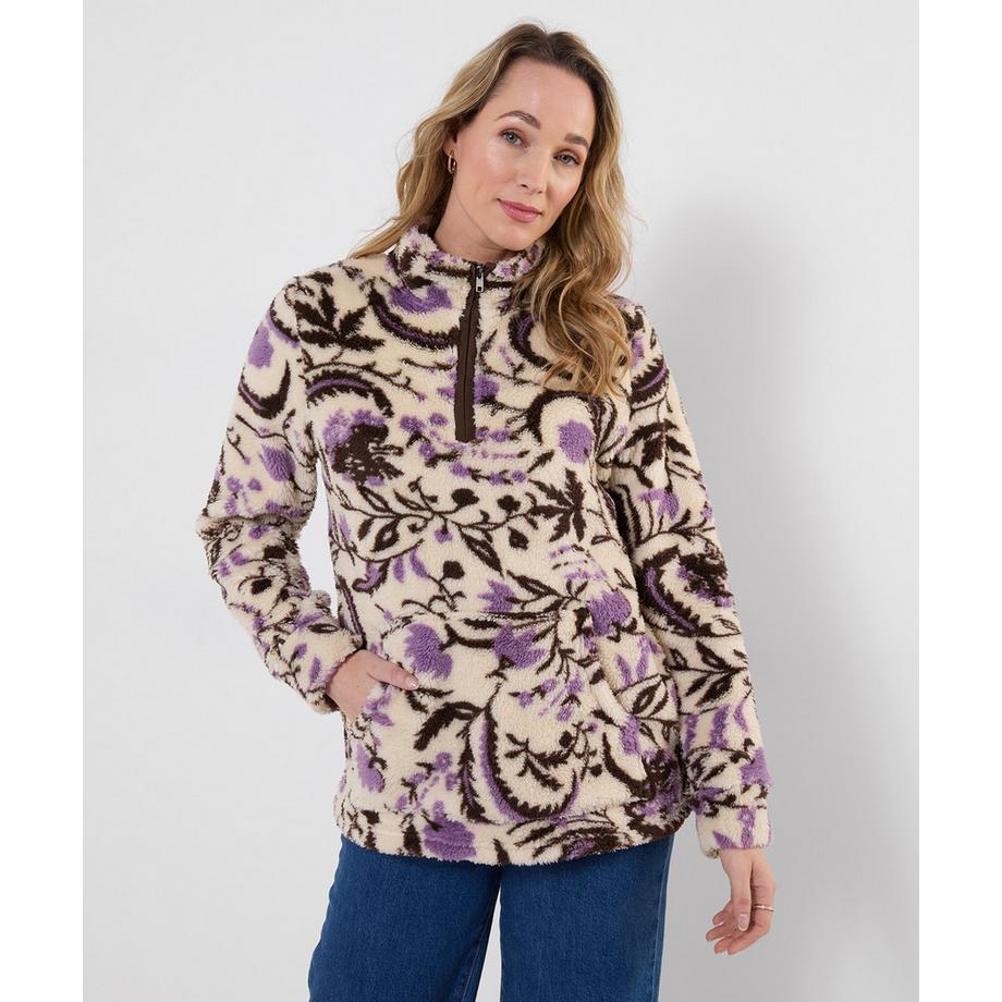 Joe Browns Jasmine Fleece mit Stehkragen und Blumenprint  