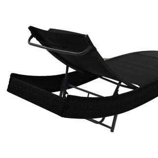 VidaXL Chaise longue rotin synthétique  