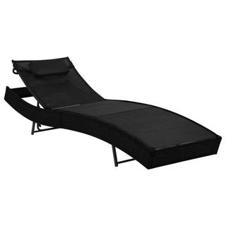 VidaXL Chaise longue rotin synthétique  