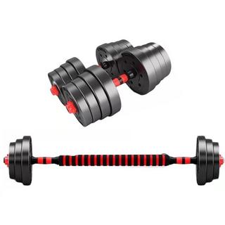 SwissGym  30kg 3 en 1 Ensemble d'haltères courts + longs. Version Supergrip en cit et fer 