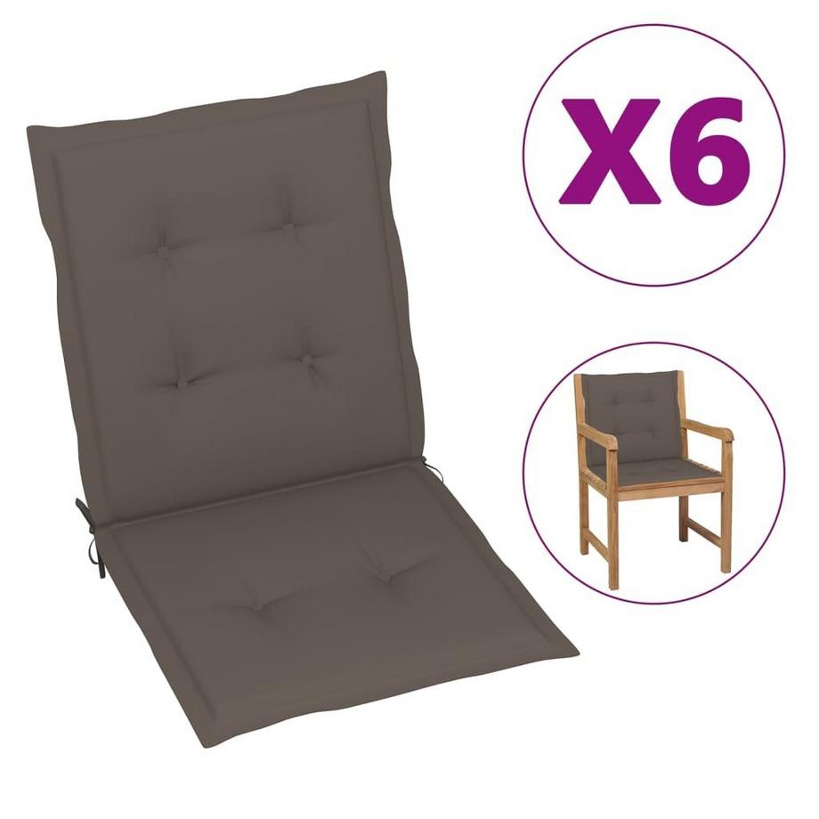 Gartenstuhlauflagen 6 stk. gewebe