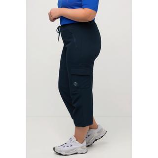 Ulla Popken  Pantaloni a 7/8 da golf idrorepellenti con cintura elastica e dettagli ad alta visibilità 