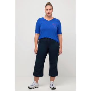 Ulla Popken  Pantalon de golf 7/8, déperlant, ceinture élastique, élément réfléchissant 