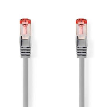 CAT6 Netzwerkkabel | RJ45 Stecker | RJ45 Stecker | S/FTP | 2,00 m | Rund | LSZH | Grau | Etikett