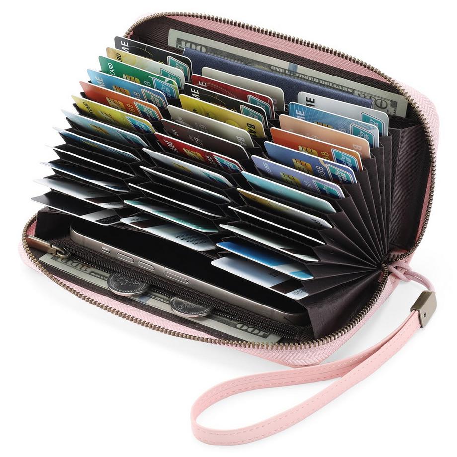 Only-bags.store Portefeuille Porte-Cartes avec Sac de Poignet pour Téléphone Portable Bloquant RFID de Grande Capacité  
