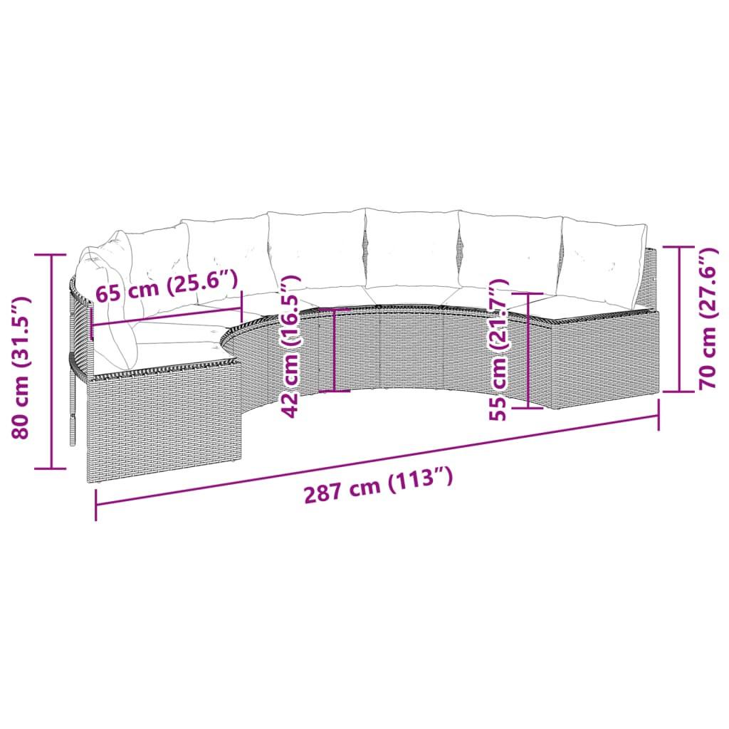 VidaXL Canapé de jardin rotin synthétique  