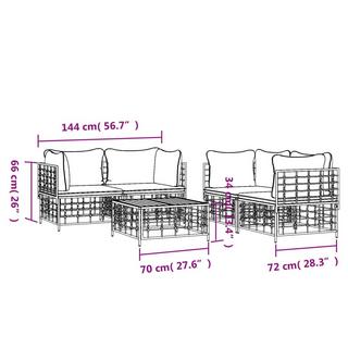 VidaXL Garten lounge set poly-rattan  