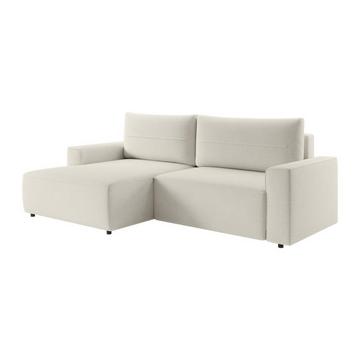 Ecksofa mit Schlaffunktion - Ecke links - Strukturstoff - Beige - VESATO