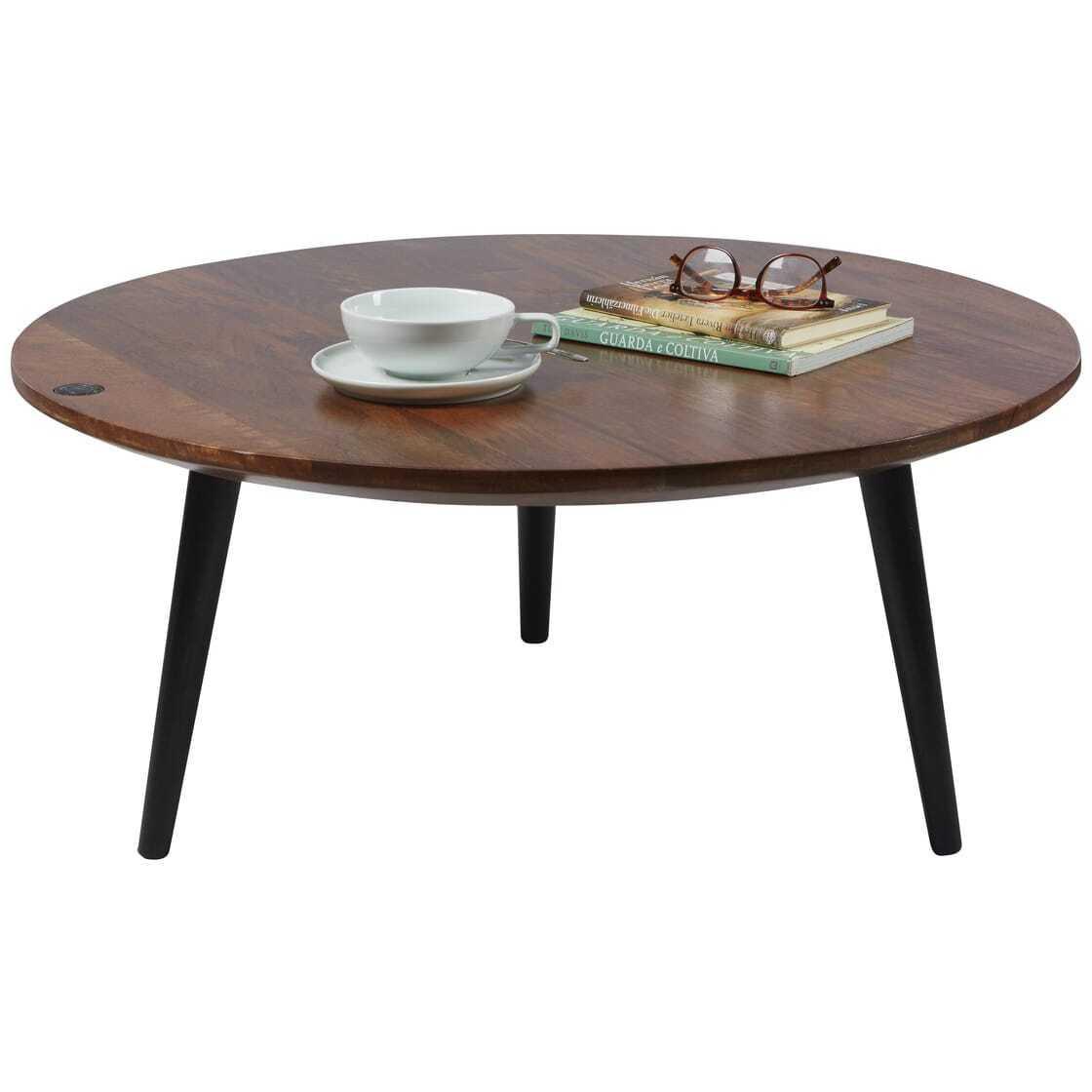 mutoni Table basse Piccard ronde 80 foncé  