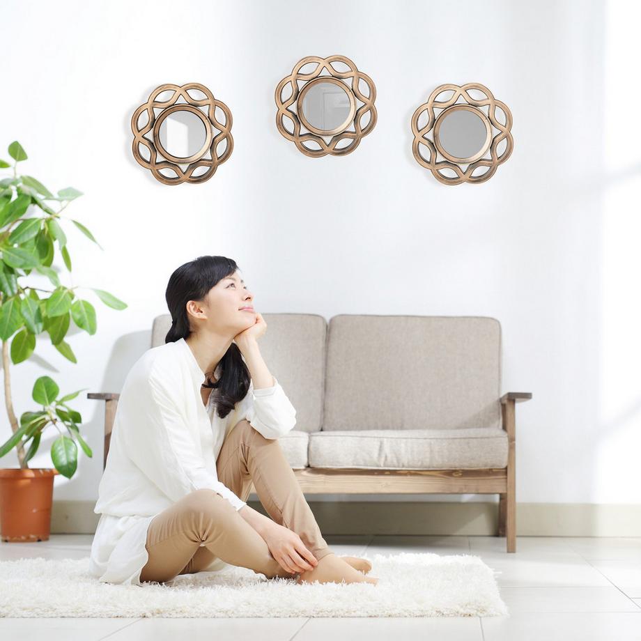 Northix Set di 3 specchi decorativi da parete  