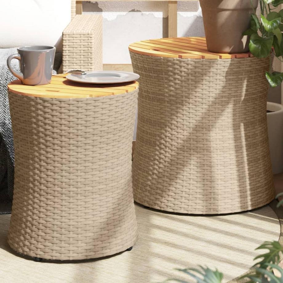 VidaXL Garten beistelltisch poly-rattan  