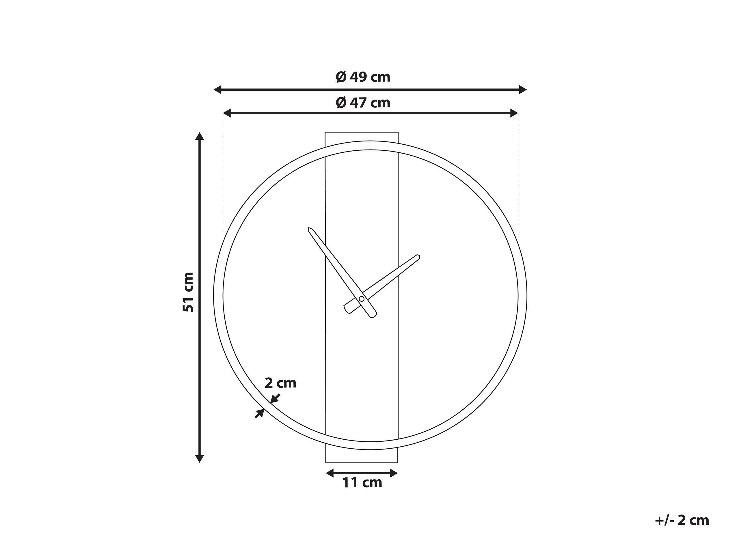 Beliani Wanduhr aus Tannenholz Modern CASITAS  