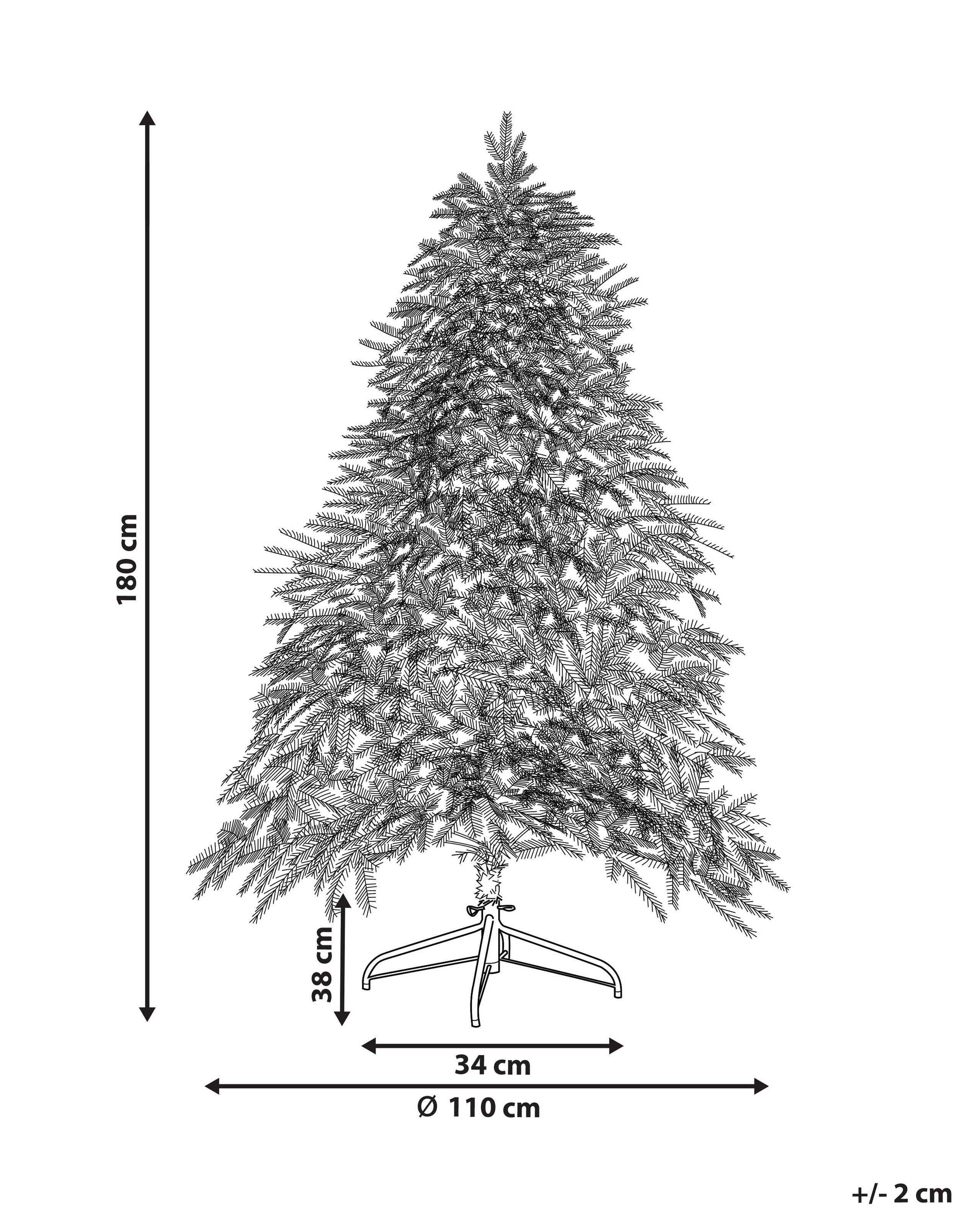 Beliani Sapin de Noël pré-allumé en Matière synthétique MIETTE  