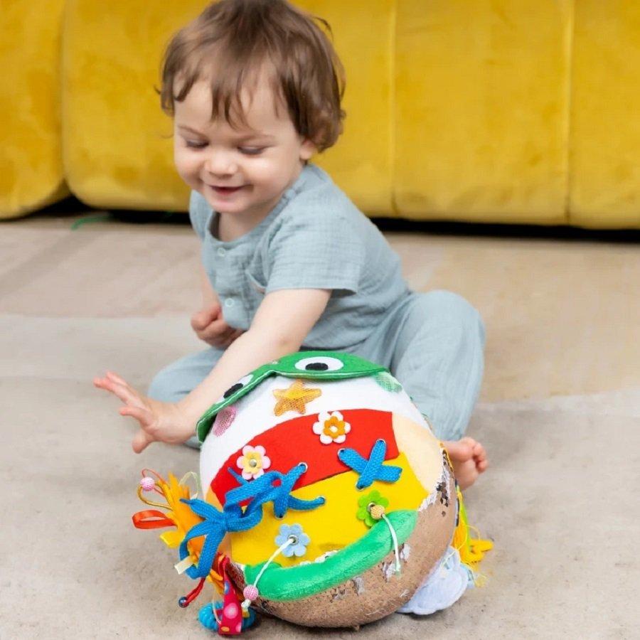 Montessori  Sensorisches Busy Bord, Baby Activity Würfel, Busywürfel aus Filz - Froschball Montessor® - Spass am Lernen 