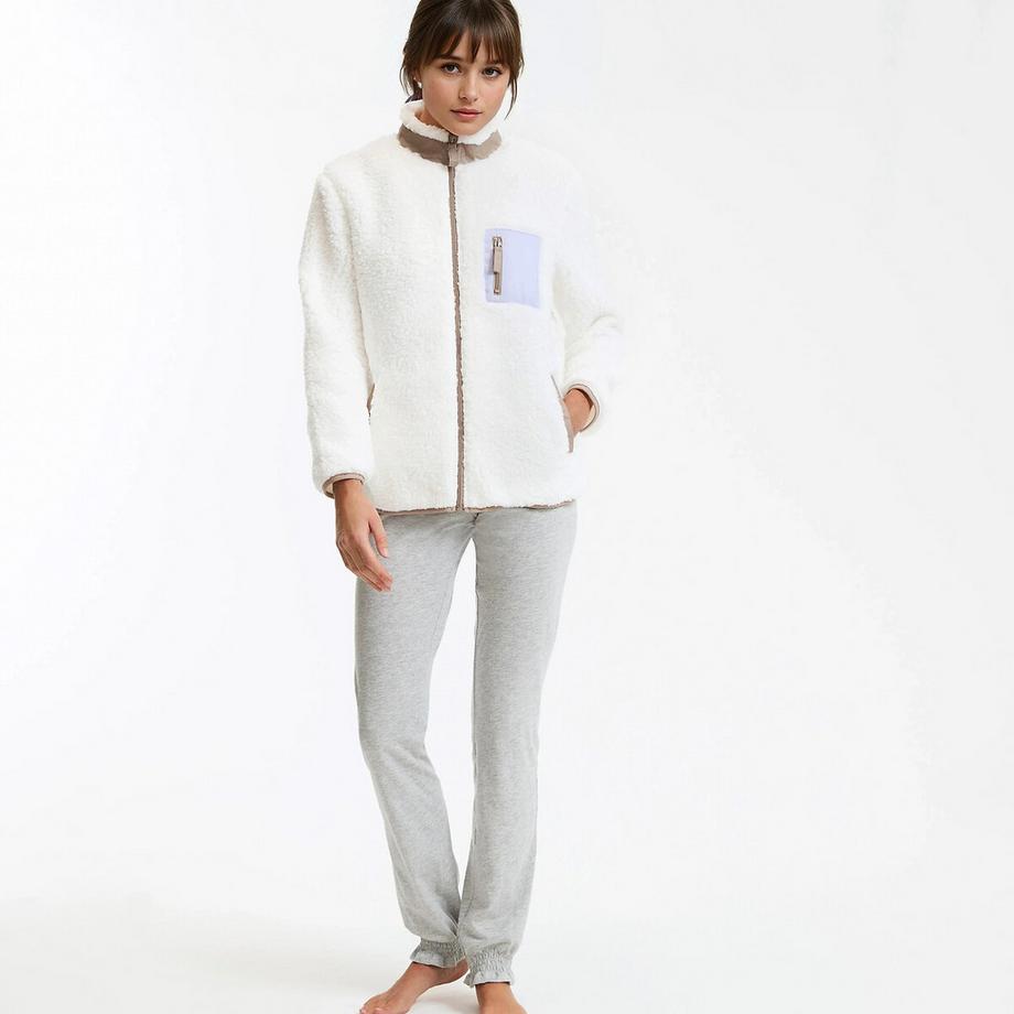 Veste d'intérieur courte en maille polaire