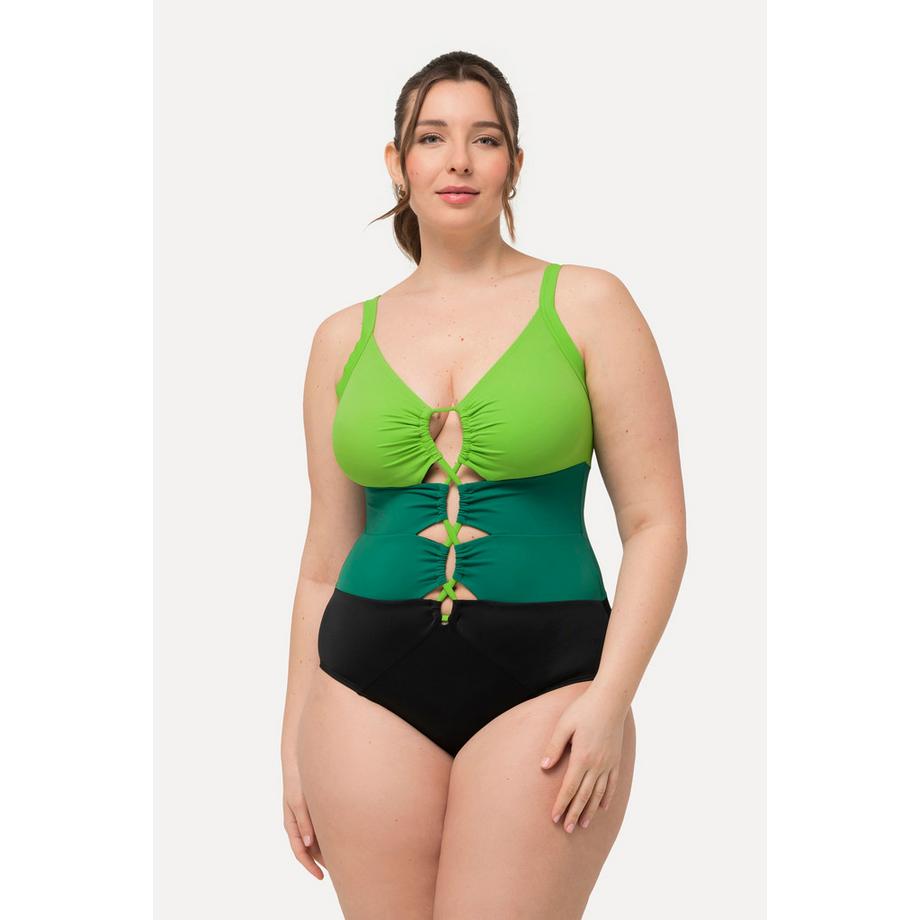 Ulla Popken Costume da bagno Coppe Morbide Aperture Riciclato  