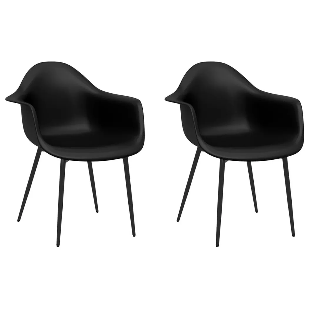 VidaXL - Chaise de salle à manger polypropylène, One Size, Noir