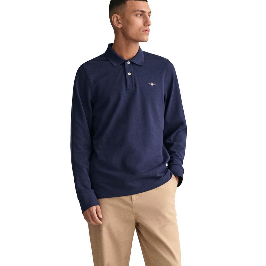 GANT Shield Longsleeve Pique Rugger Polo  