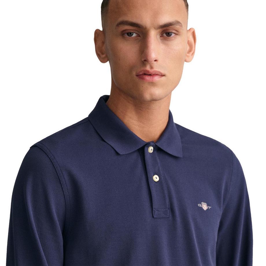 GANT Shield Longsleeve Pique Rugger Polo  