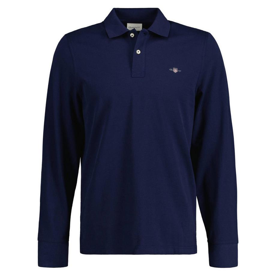 Polo Uomini Confezione da 1 Vestibilità confortevole-Regular Shield Longsleeve Pique Rugger