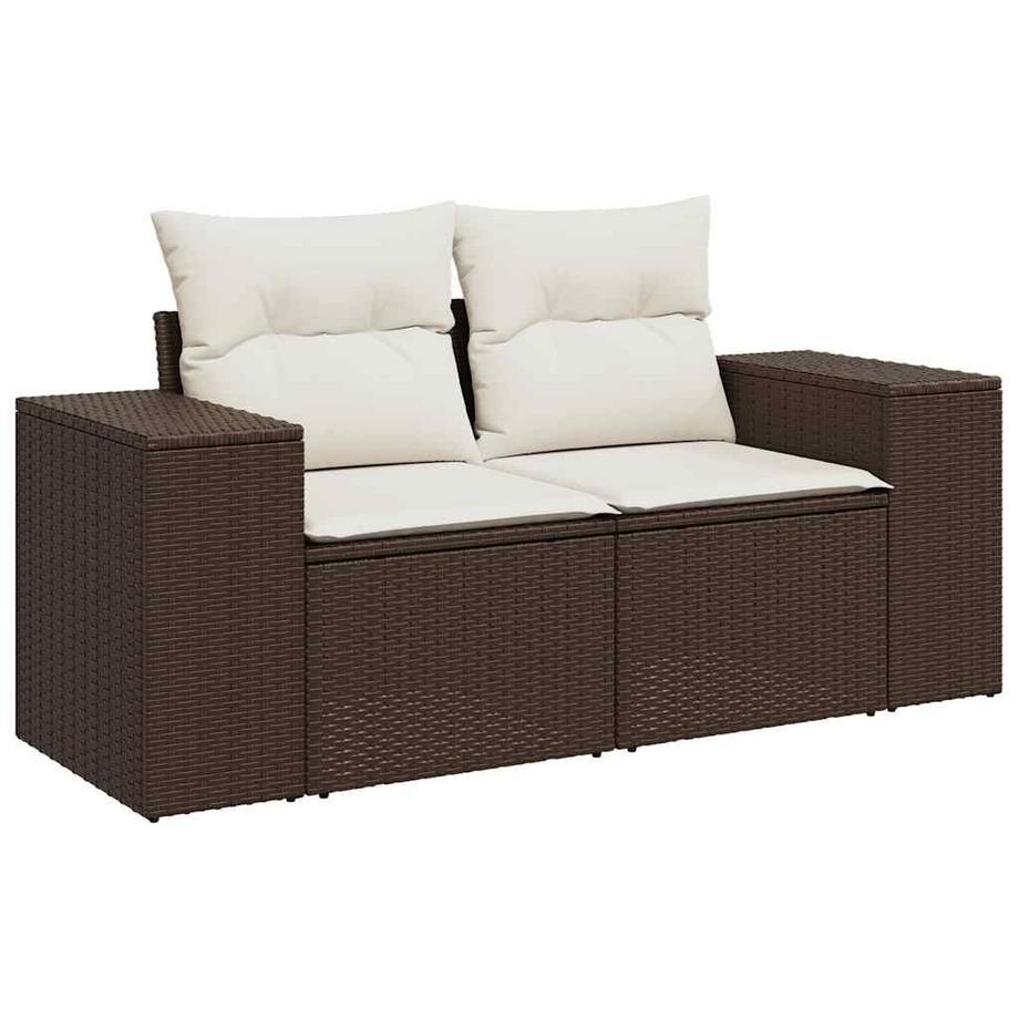 VidaXL Ensemble de canapés de jardin rotin synthétique  