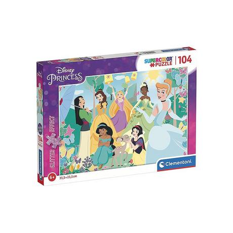 Clementoni  Puzzle Glitter Disney Princess (104Teile) 