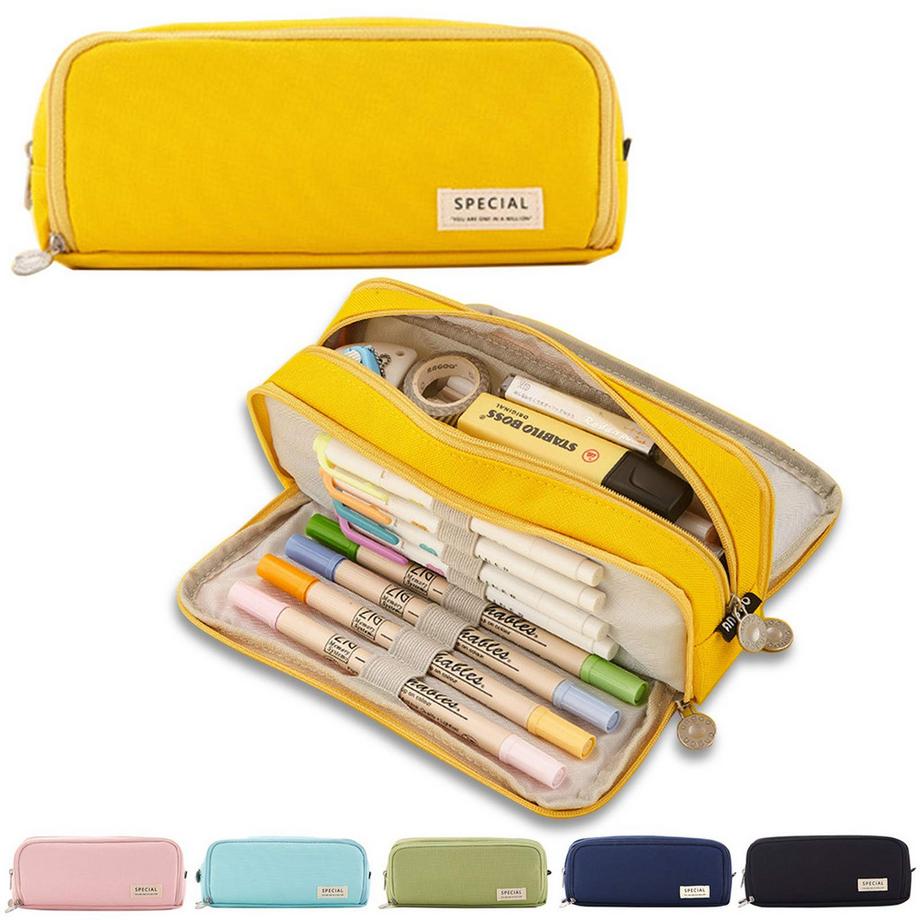 Federmäppchen mit 3 Fächern Großes Fassungsvermögen Federmäppchen Federmäppchen für Schule & Büro