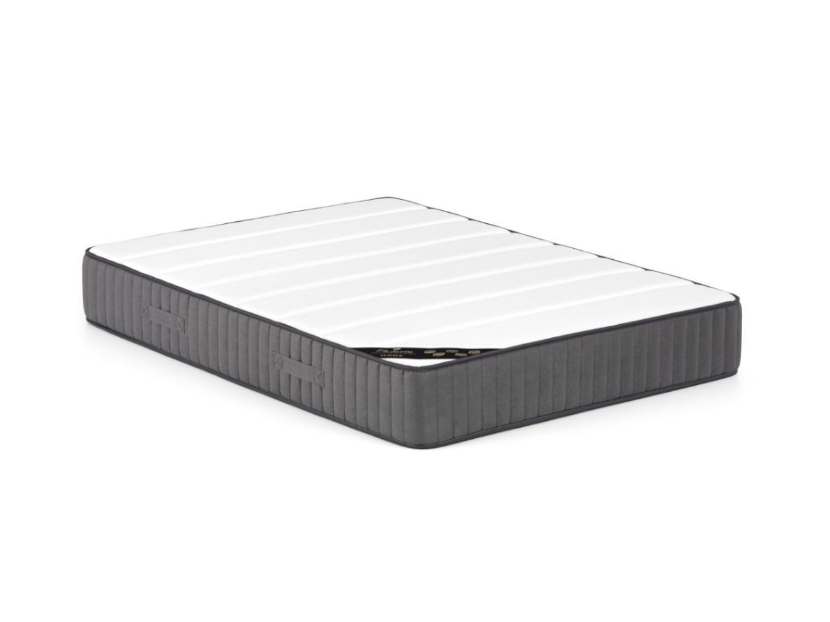 Vente-unique Ensemble 180 x 200 cm sommier coffre blanc + matelas ressorts ensachés 7 zones et mousse haute résilience ép.26cm - AUDACE de PALACIO  