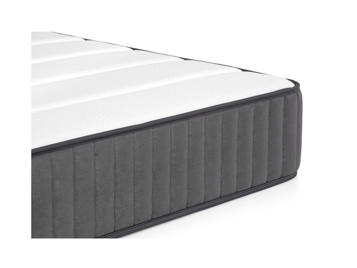 Vente-unique Ensemble 180 x 200 cm sommier coffre blanc + matelas ressorts ensachés 7 zones et mousse haute résilience ép.26cm - AUDACE de PALACIO  