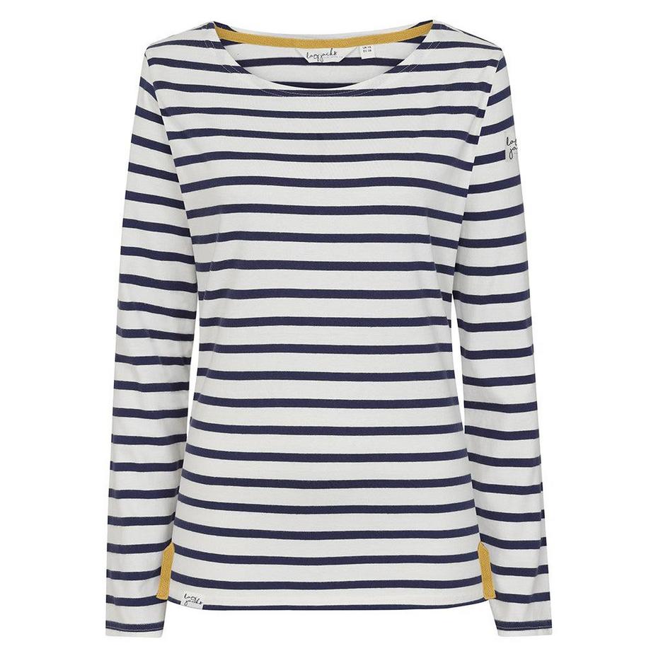 Lazy Jacks Top a maniche lunghe a righe bretoni  