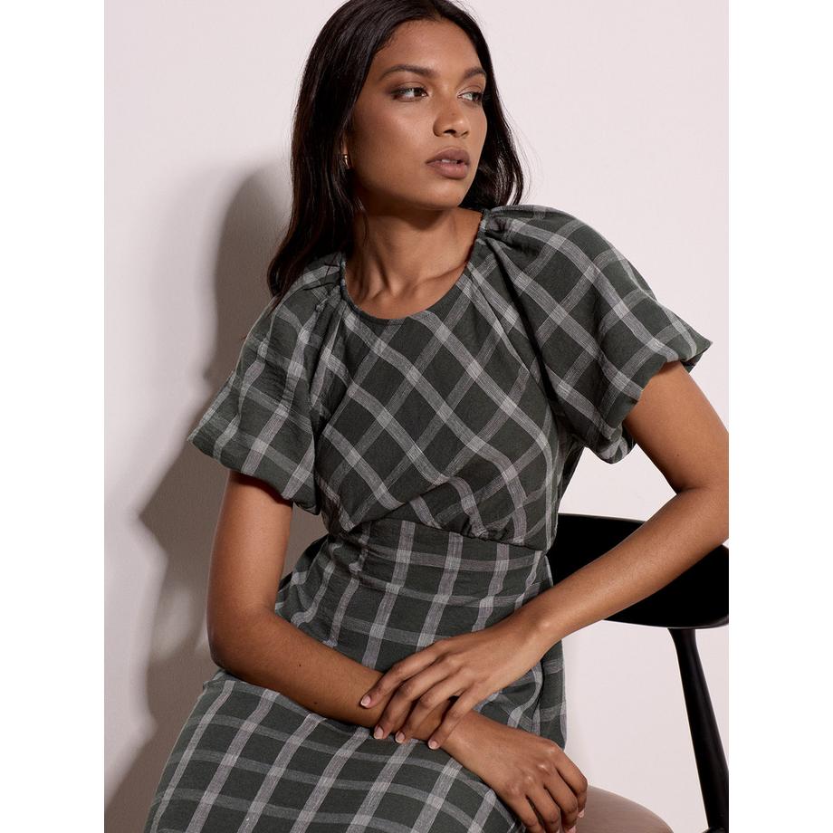 APRICOT Karomuster-Midaxi-Kleid  