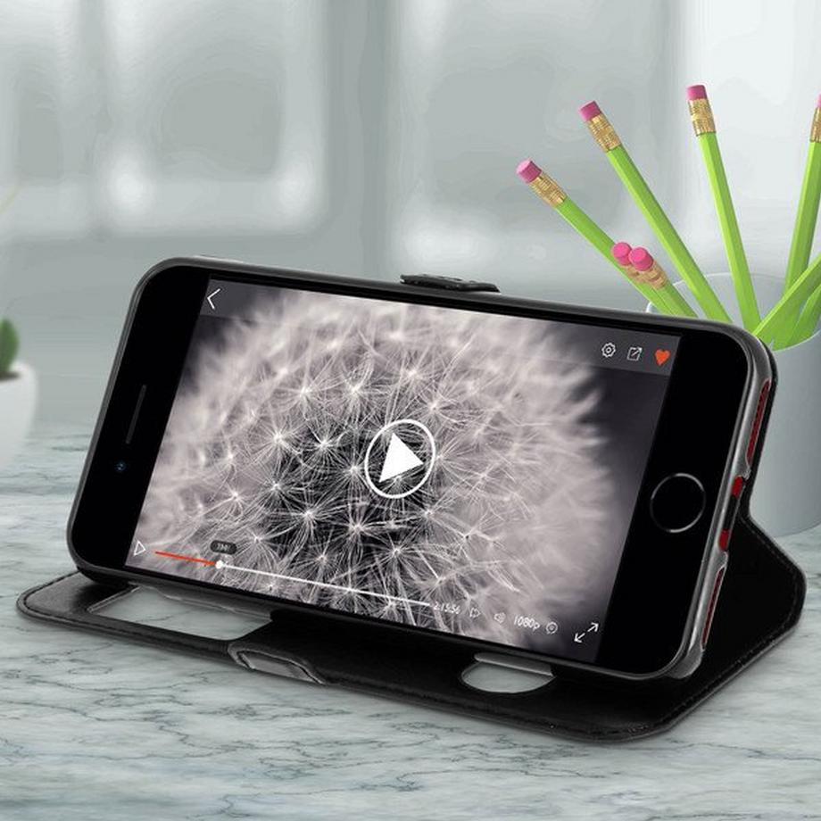 Avizar  iPhone 7/8/SE 2020 Flip-Case – Schwarz 