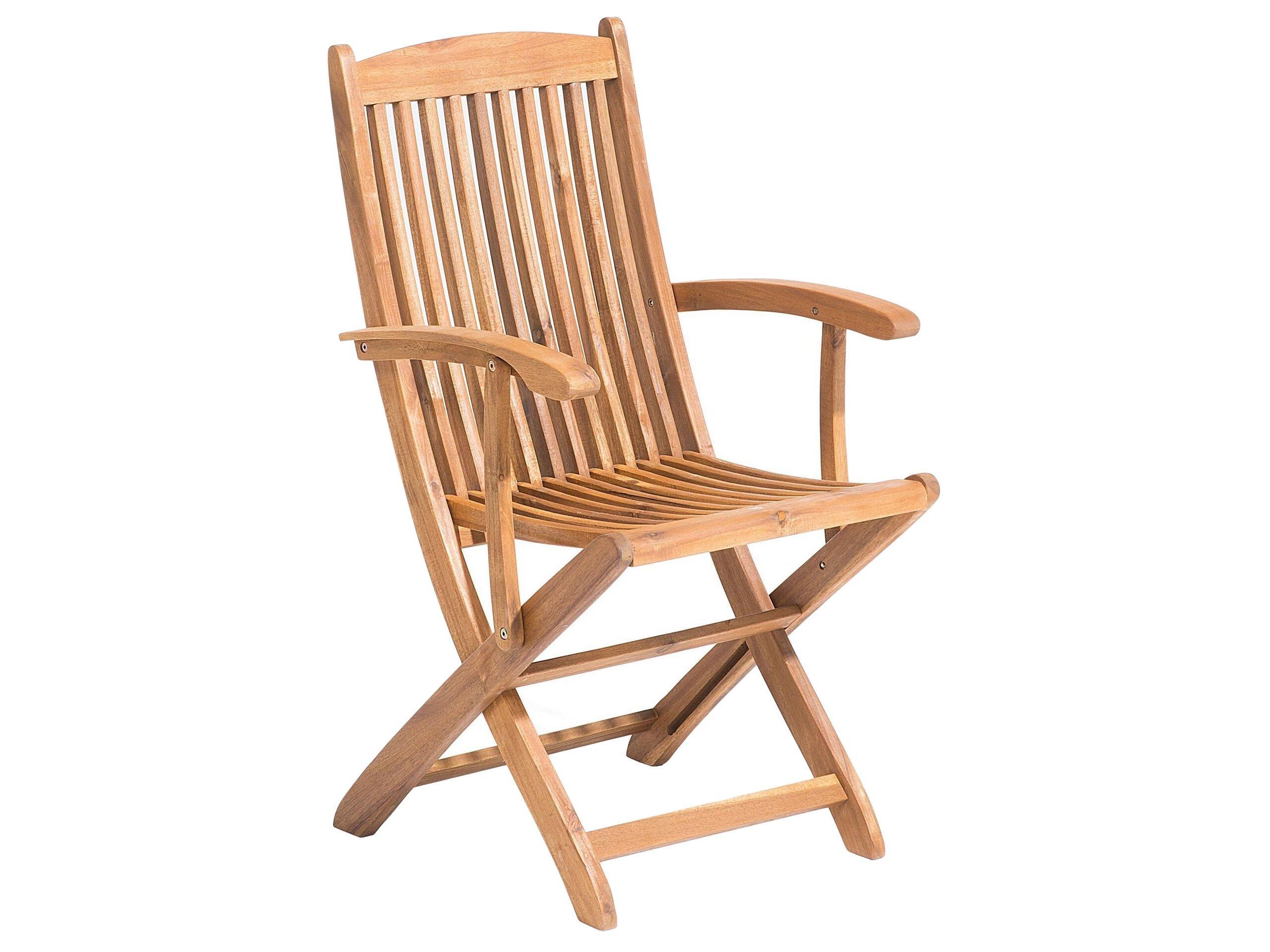 Beliani Lot de 2 chaises en Acacia Traditionnel MAUI  