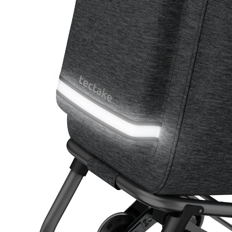 Tectake  Chariot de courses SHOPPER chariot 3 en 1 avec sac bandoulière et diable polyvalent, 56 L 