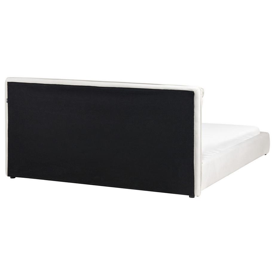 Beliani Lit à eau en Tissu Scandinave BAJONNA  