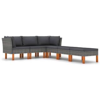 VidaXL Garten-sofa-set poly-rattan  