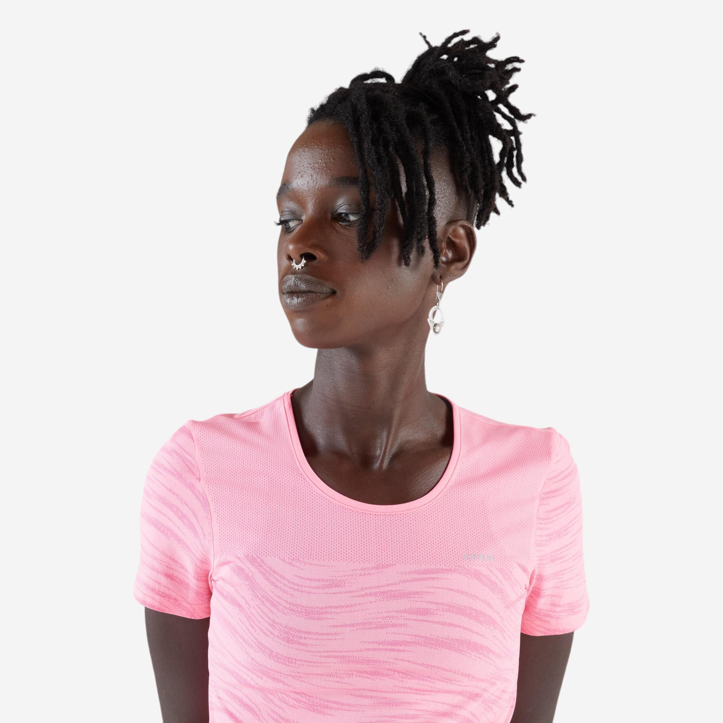 KIPRUN  T-shirt manches courtes femme running et trail polyester 