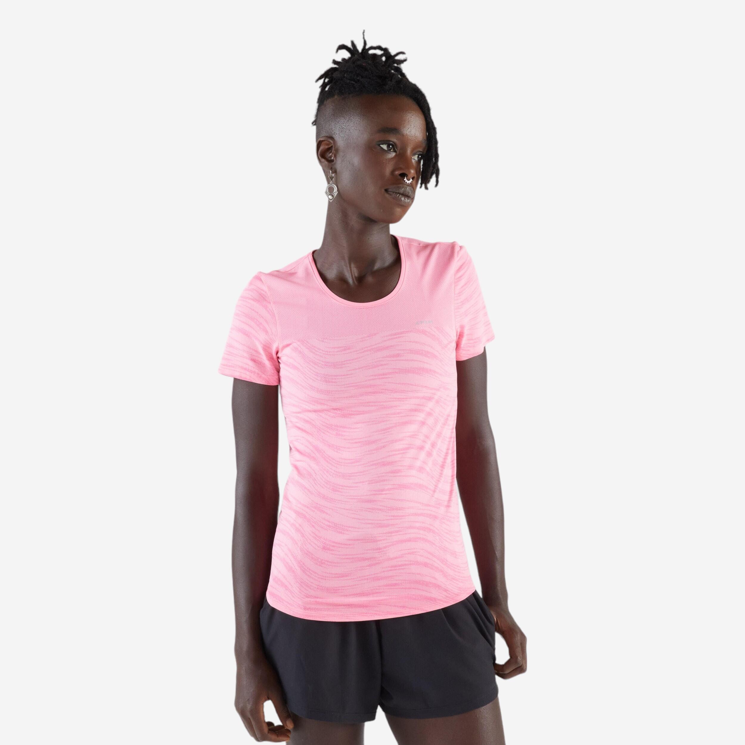 KIPRUN  T-shirt manches courtes femme running et trail polyester 