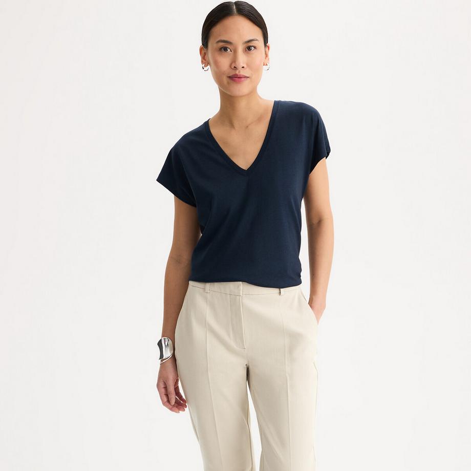 La Redoute Collections V-Ausschnitt T-Shirt  