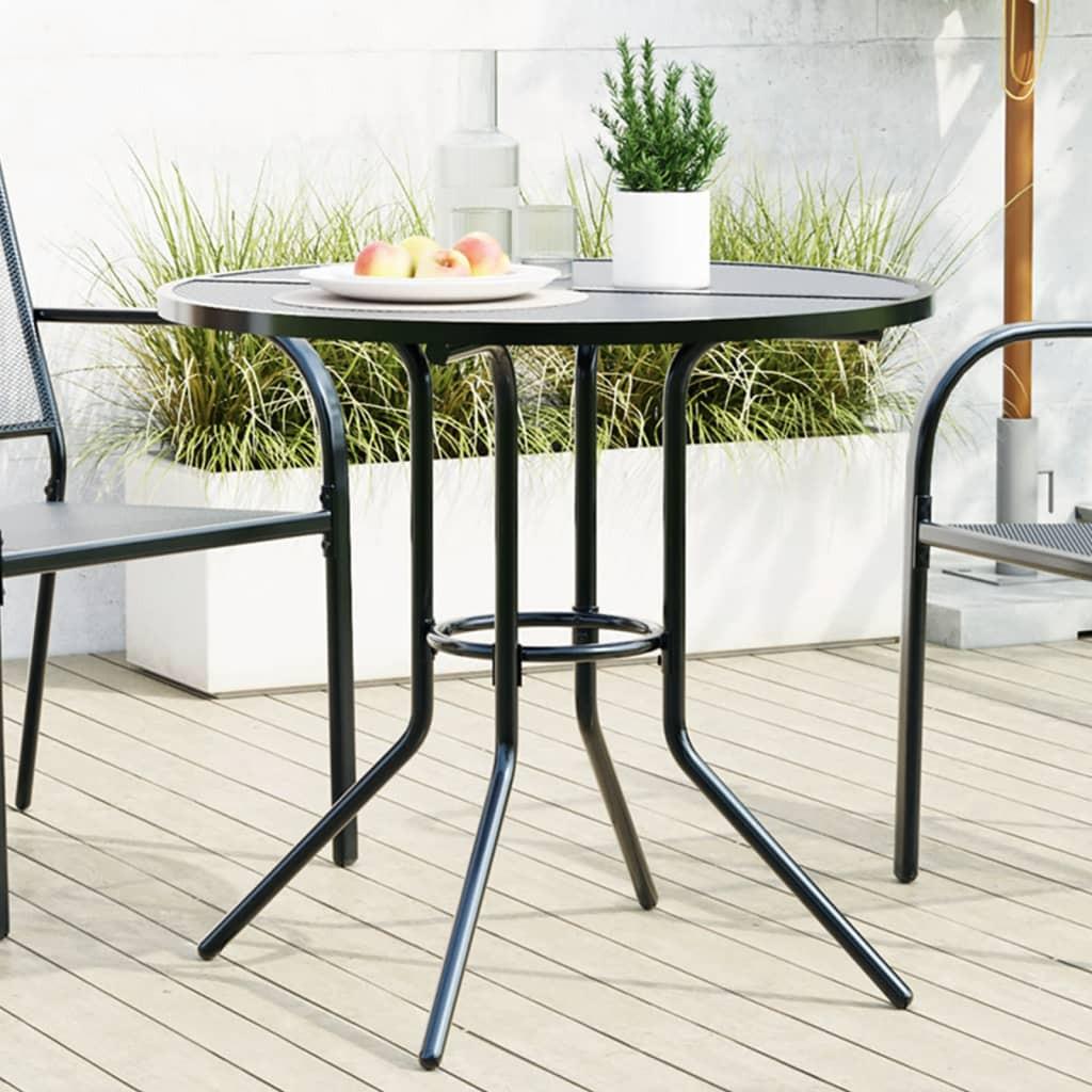 VidaXL Table de patio acier  